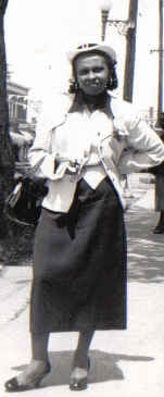 Cousin Dorothy (Dot) Tankard, in front of Mt. Olive Baptist Church, in Oyster Bay, L.I. in the 50s.