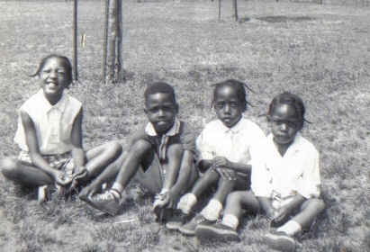 L-R Lois, Henny, Lavinia & Lissa photo taken in Roosevelt Park, Oyster Bay, L.I. in 62.  The Little Rascals
