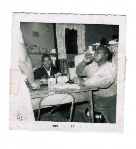 Dad & Uncle Amos Nixon 
Enjoying that dinner