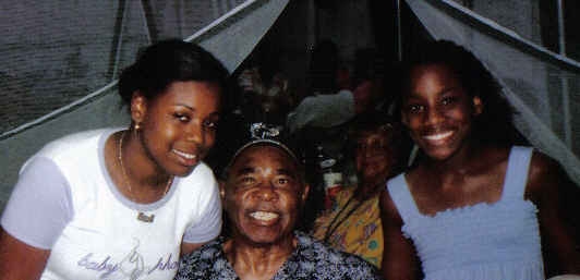  Wm. (Henny) Chandler with his great-nieces, L-R Tyree and Asia 