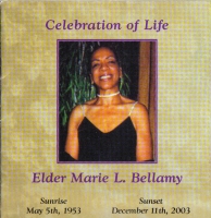Elder Marie Collins-Bellamy
Sunset: Dec. 2003